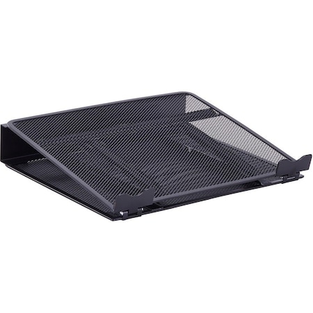 Lorell Laptop Stand, Steel Mesh, 13"x11-1/12"x3-1/2", Black LLR80620